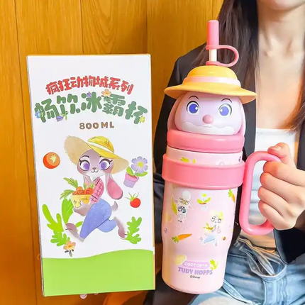 Character Design 800ml Insulated Stainless Steel Water Bottle Hot Cold Travel Flask Gift School