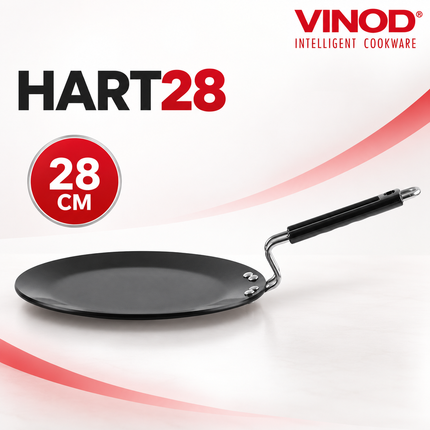 VINOD 28cm Hard Anodized Non-Stick Dosa Tawa Tava Roti Chapati Pancakes Griddle Pan