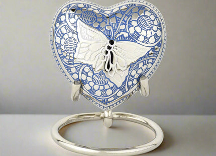 Royal Rapture Urn for Ashes Funeral Memorial Cremation Keepsake Love Urns Decorative Brass Heart with Stand 3" (RHM03)