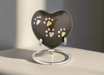 Royal Rapture Urn for ashes Heart Funeral Cremation Memorial Keepsake Pet Dog Cat with Stand 3" (RHP01)