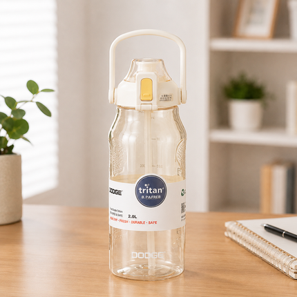Dodge Plastic Sports Water Bottle 520ml 680ml 1.5L 2L Dual Drink Bottle