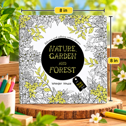 Relaxing Coloring Books for Adults & Teens – Mandala Nature Garden & Forest Designs