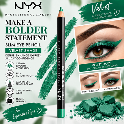 NYX Professional Makeup Slim Eye Pencil Creamy Eyeliner Pencil Long Lasting Eye Makeup