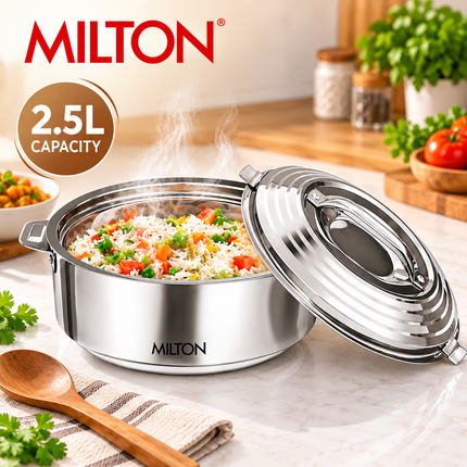 Milton Galaxia Insulated Stainless Steel Casserole 1.2L 2L 2.5L Lid