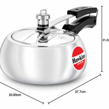 Hawkins Contura Aluminium Pressure Cooker 2L 3L 4L 5L Silver Cooker Gas Electric Stove