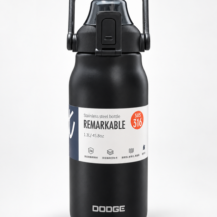 Dodge Stainless Steel Vacuum Flask 1.3L 1.7L Hot Cold Travel Bottle Tea Coffee Water