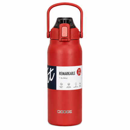 Dodge Stainless Steel Vacuum Flask 1.3L 1.7L | Hot Cold Travel Bottle