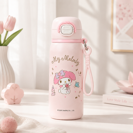 Character Design Dual-Drink Water Bottle with Carry Handle – 630ml & 700ml