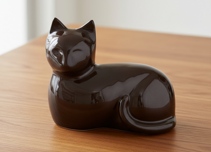 Royal Rapture Cat Kitty Figurine Pet Urn For Ashes Cremation Funeral Memorial Love Urns decorative Alloy 5" (RCM04)