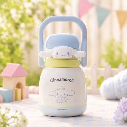 Character Design Dual-Drink Water Bottle with Carry Handle – 630ml & 700ml