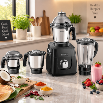 Sujata MG03 900W Indian Mixer Grinder Juice Extractor for Grinding Blending and Indian Cooking