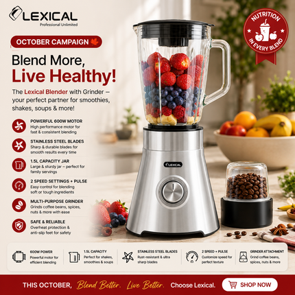 Lexical Germany Professional Mixer Blender Collection Countertop Mixie Grinder Chopper Juicer Attachments