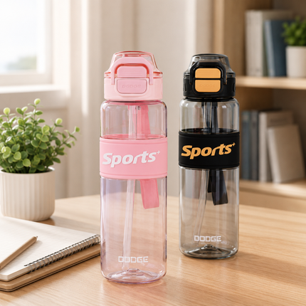 Dodge Plastic Sports Water Bottle 520ml 680ml 1.5L 2L Dual Drink Bottle