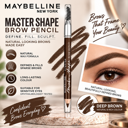 Maybelline New York Master Shape Brow Pencil Eyebrow Definer Natural Wax Formula