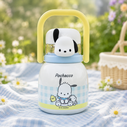 Character Design Dual-Drink Water Bottle with Carry Handle – 630ml & 700ml