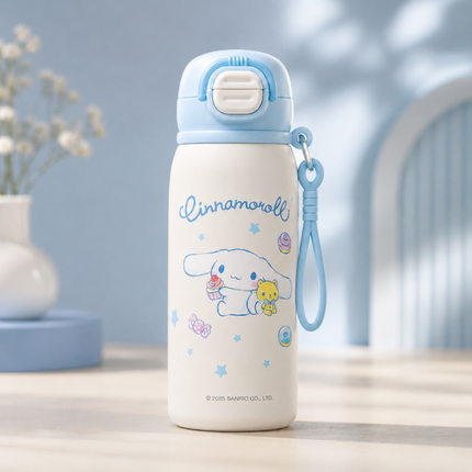 Character Design Dual-Drink Water Bottle with Carry Handle – 630ml & 700ml