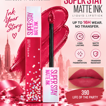 Maybelline New York SuperStay Lipstick Collection Matte Ink Liquid Crayon Long Lasting Lip Colour Shades