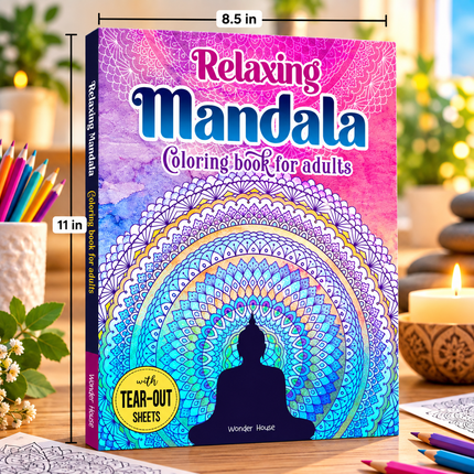 Relaxing Coloring Books for Adults & Teens – Mandala Nature Garden & Forest Designs