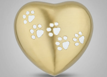 Royal Rapture Urn for ashes Paw Heart Funeral Cremation Memorial Keepsake Pet Dog Cat No Stand 6" (RHP03)