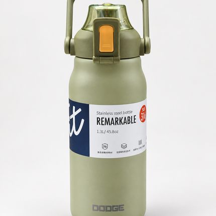 Dodge Stainless Steel Vacuum Flask 1.3L 1.7L Hot Cold Travel Bottle Tea Coffee Water