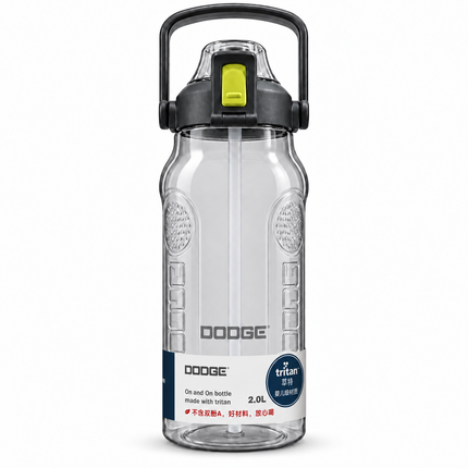 Dodge Sports Water Bottle 1.5L 2L Large Reusable Plastic Gym Travel Bottle