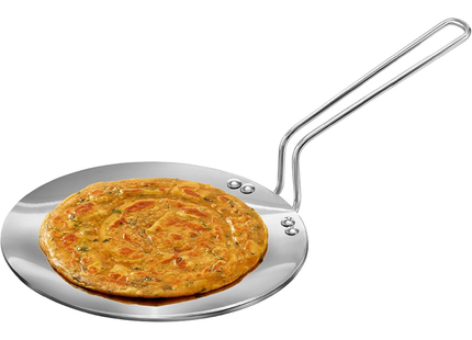 Hawkins Tri-Ply Stainless Steel Induction Compatible Tava, Diameter 22 , 26 cm Thickness 3.5 mm Silver