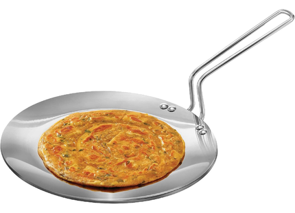 Hawkins Tri-Ply Stainless Steel Induction Compatible Tava, Diameter 22 , 26 cm Thickness 3.5 mm Silver