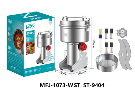 Winning Star Electric Grinders Collection | Electric Grain Grinder 500g 900W EU Plug Silver, Electric Grain Grinder 500g 900W UK Plug Silver, Electric Grinder 2000g / 2kg 2000W-2200W EU Plug Silver, Electric Grinder 2000g / 2kg 2000W-2200W UK Plug...