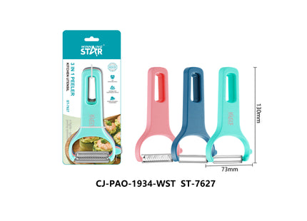 Winning Star Peelers Collection | 3-in-1 Peeler 7.3 52g | Models ST-7627 | Vegetable Peeler | Fruit Peeler | Kitchen Tool | Prep Tool