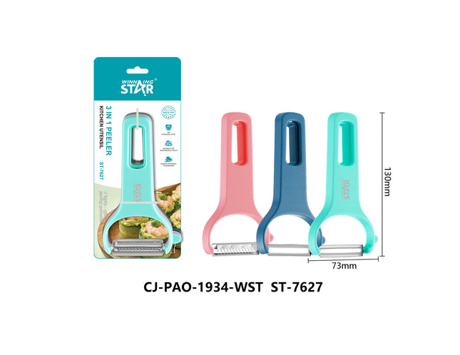 Winning Star 3-in-1 Vegetable Peeler Stainless Steel Fruit Peeler Kitchen Tool