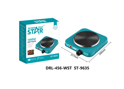 Winning Star Hot Plates Collection | Hot Plate 15.5cm 1000W EU Plug Silver 2 burners, 15.5cm + 15.5cm, Hot Plate 15.5cm 1000W UK Plug Silver 2 burners, 15.5cm + 15.5cm, Single Burner Hot Plate 15.5cm burner 1000W EU Plug Silver, Single Burner Hot...