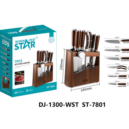 Winning Star Stainless Steel Kitchen Cutting Tool Set 2 3 5 7 Pcs Chopping Slicing