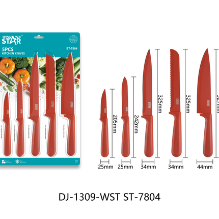 Winning Star Stainless Steel Kitchen Cutting Tool Set 2 3 5 7 Pcs Chopping Slicing