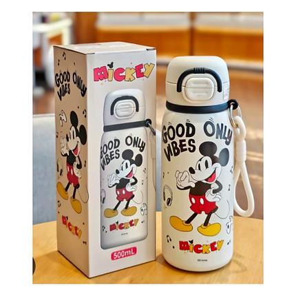 Character Design 500ml Insulated Water Bottle Kids School Travel Gift Sports
