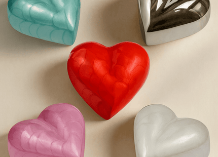 Royal Rapture Urn for Ashes Funeral Cremation Memorial Keepsake Heart Love Urns Decorative Alloy 3" 5" (RHM01)