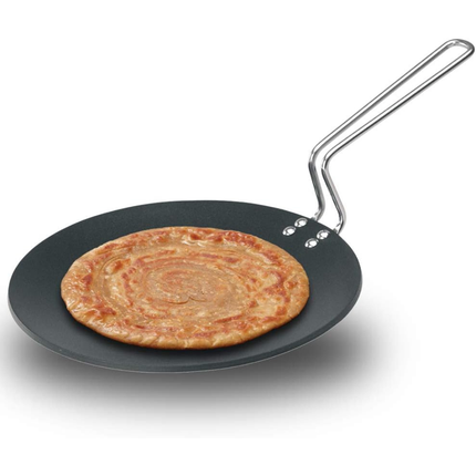 Hawkins Futura Non Stick Tava Black Steel Griddle for Dosa Uttapam Roti and Low Oil Cooking